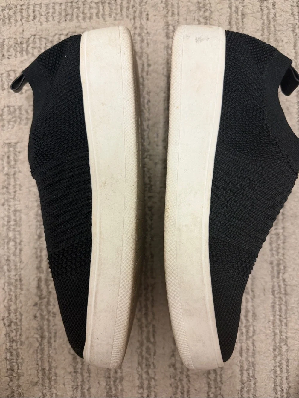 Steve Madden Black Knit Slip-On Sneakers for Women